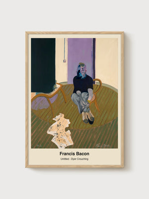 Francis Bacon Print poster in oak frame