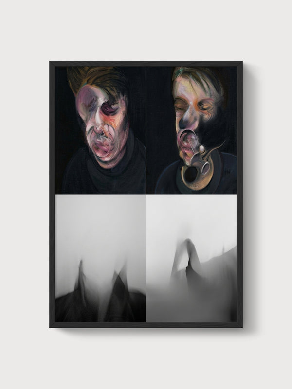 Francis Bacon Self-Portrait Print poster in black frame