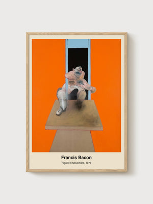 Francis Bacon Figure In Movement poster in oak frame