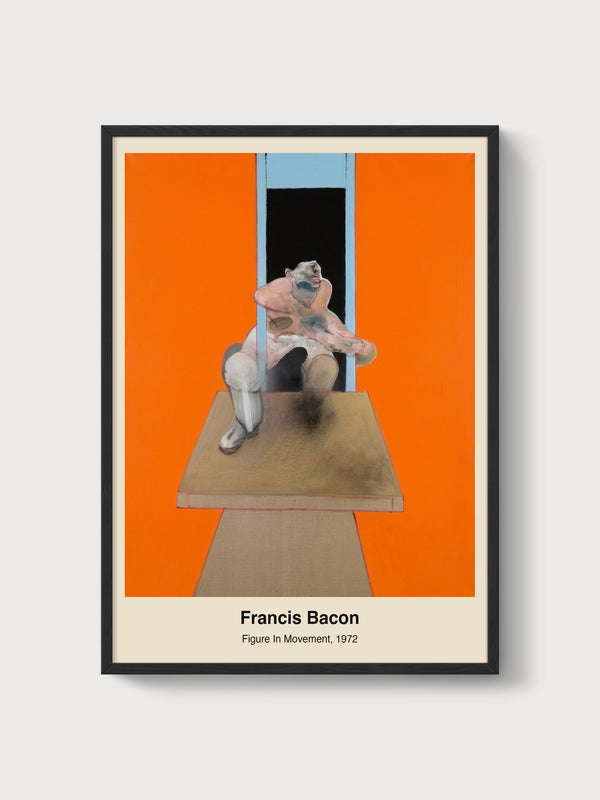 Francis Bacon Figure In Movement poster in black frame