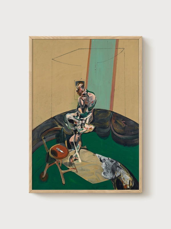 Francis Bacon Print poster in oak frame