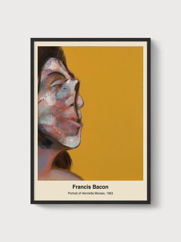 Francis Bacon Portrait of Henrietta Moraes poster in black frame
