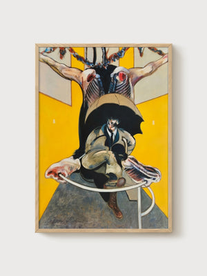 Francis Bacon Print poster in oak frame