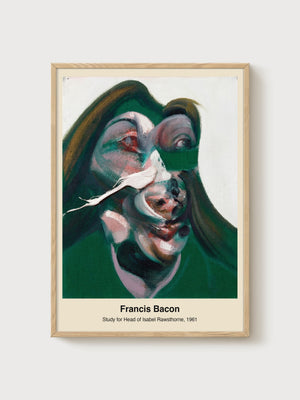 Francis Bacon Print poster in oak frame