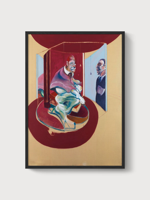 Francis Bacon Study Of Red Pope Print poster in black frame