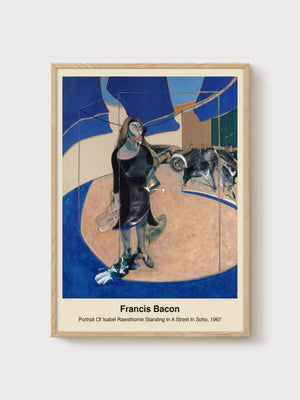 Francis Bacon Print poster in oak frame