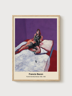 Francis Bacon Print poster in oak frame