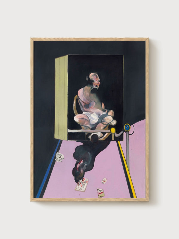 Francis Bacon Study For Portrait poster in oak frame
