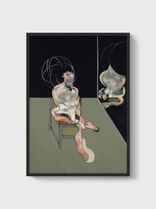 Francis Bacon Seated Figure Print poster in black frame