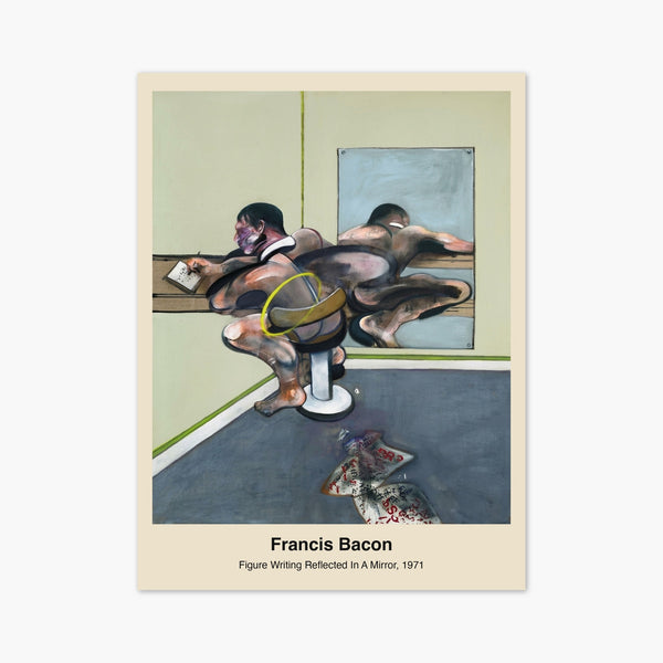 Francis Bacon Figure Writing Reflected In A Mirror art print