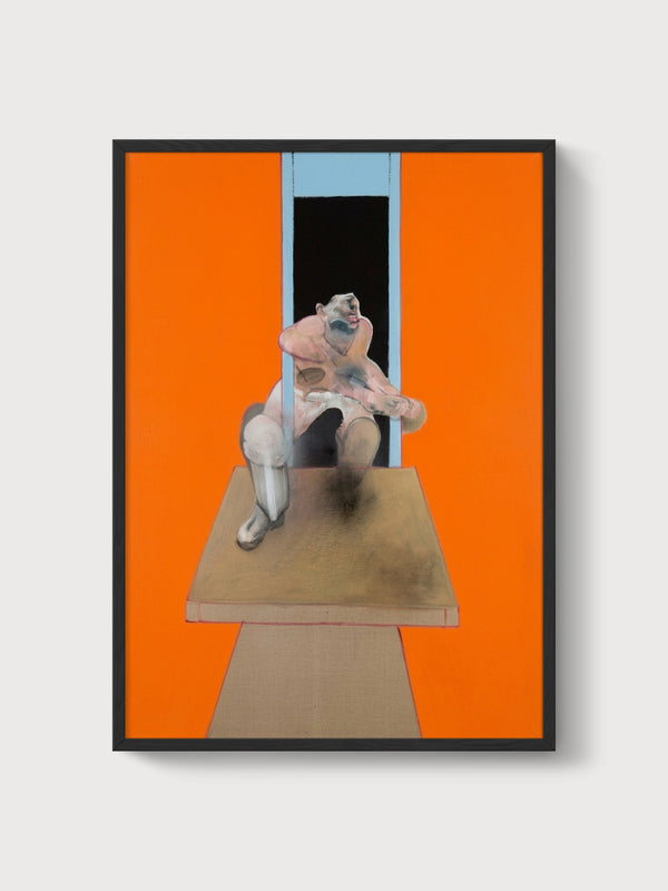 Francis Bacon Figure In Movement poster in black frame