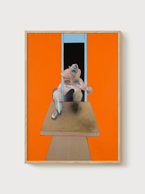 Francis Bacon Figure In Movement poster in oak frame