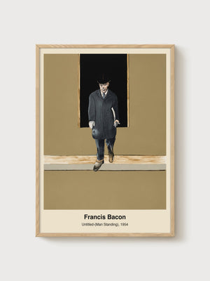 Francis Bacon Man Standing 1954 Print poster in oak frame