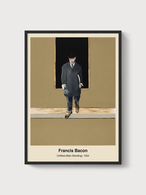 Francis Bacon Man Standing 1954 Print poster in black frame
