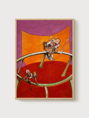Francis Bacon Print poster in oak frame