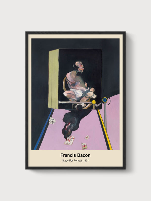 Francis Bacon Study For Portrait poster in black frame