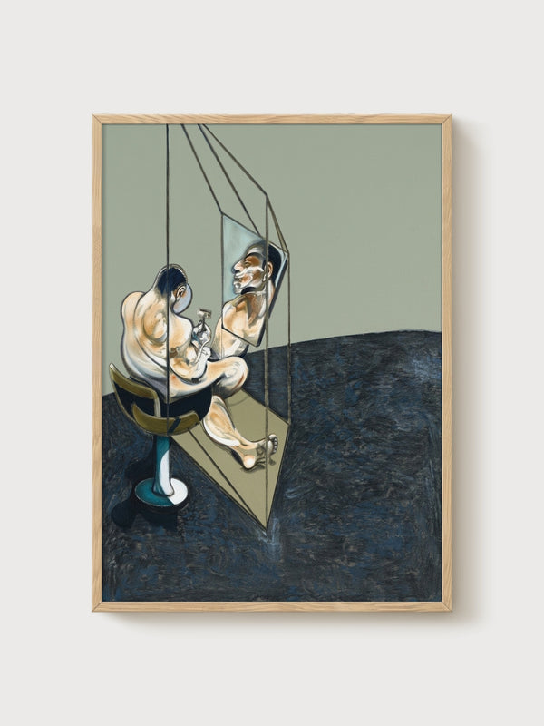 Francis Bacon Print poster in oak frame