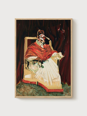 Francis Bacon Study for Pope Innocent X poster in oak frame
