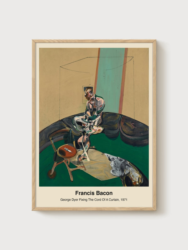 Francis Bacon Print poster in oak frame