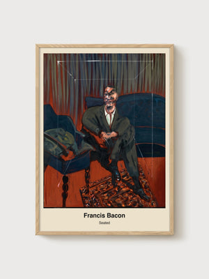 Francis Bacon Seated Figure Poster poster in oak frame