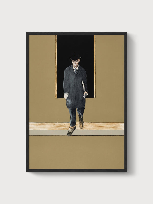 Francis Bacon Man Standing 1954 Print poster in black frame