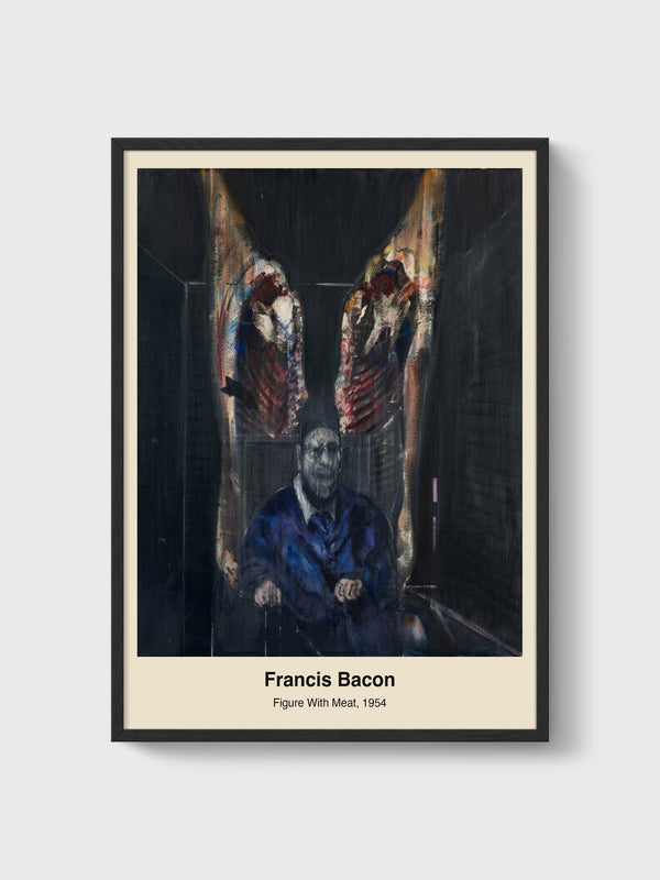 Francis Bacon Figure With Meat poster in black frame