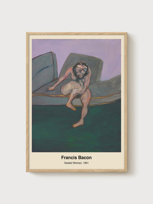 Francis Bacon Seated Woman Poster poster in oak frame