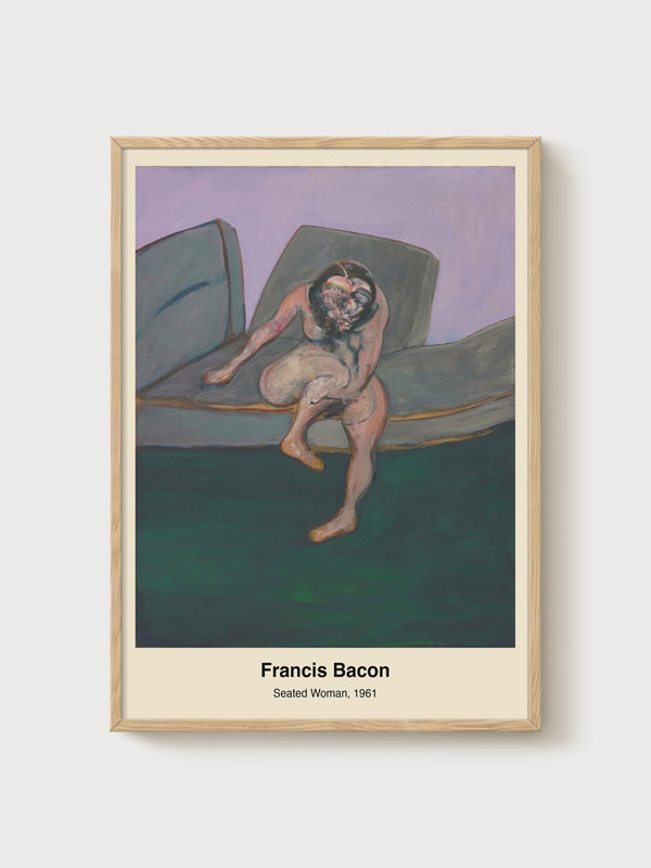 Francis Bacon Seated Woman Poster poster in oak frame