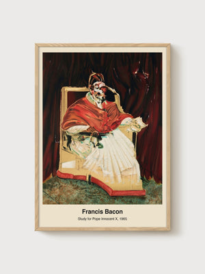 Francis Bacon Study for Pope Innocent X poster in oak frame