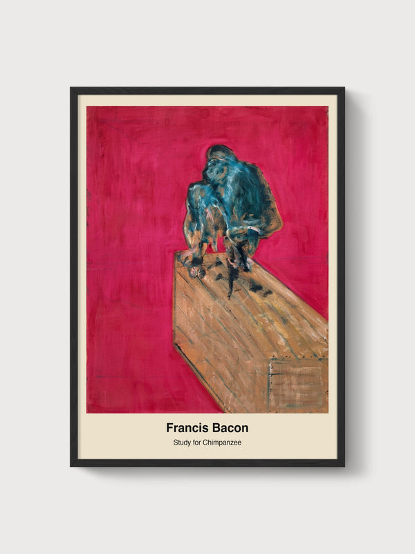 Study for Chimpanzee poster in black frame