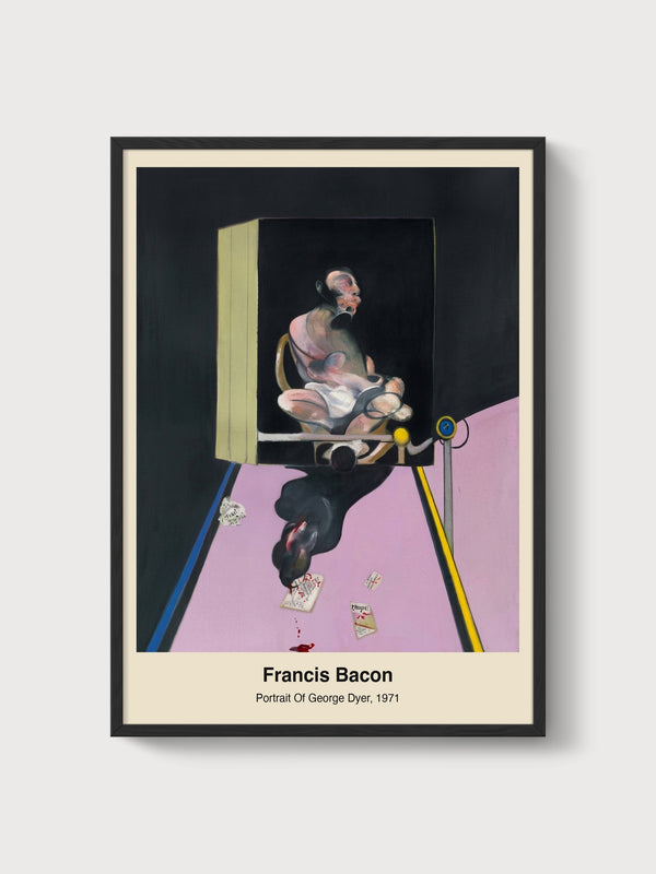 Francis Bacon Portrait Of George Dyer Print poster in black frame
