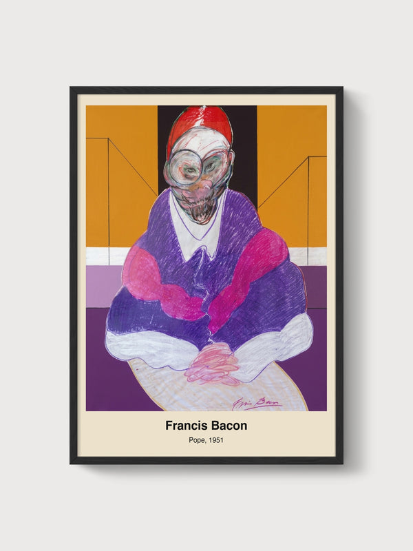 Francis Bacon Pope Print poster in black frame