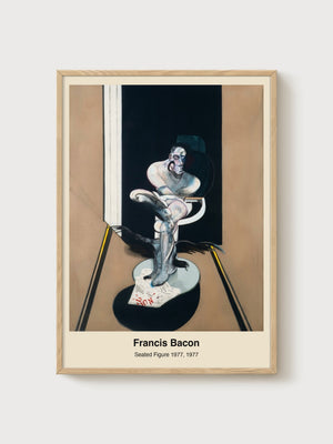 Francis Bacon Seated Figure 1977 poster in oak frame
