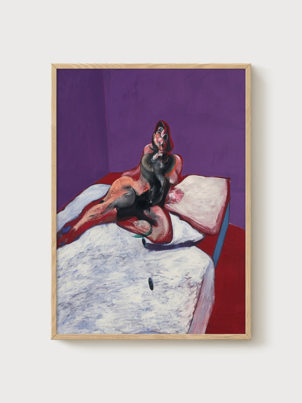 Francis Bacon Print poster in oak frame