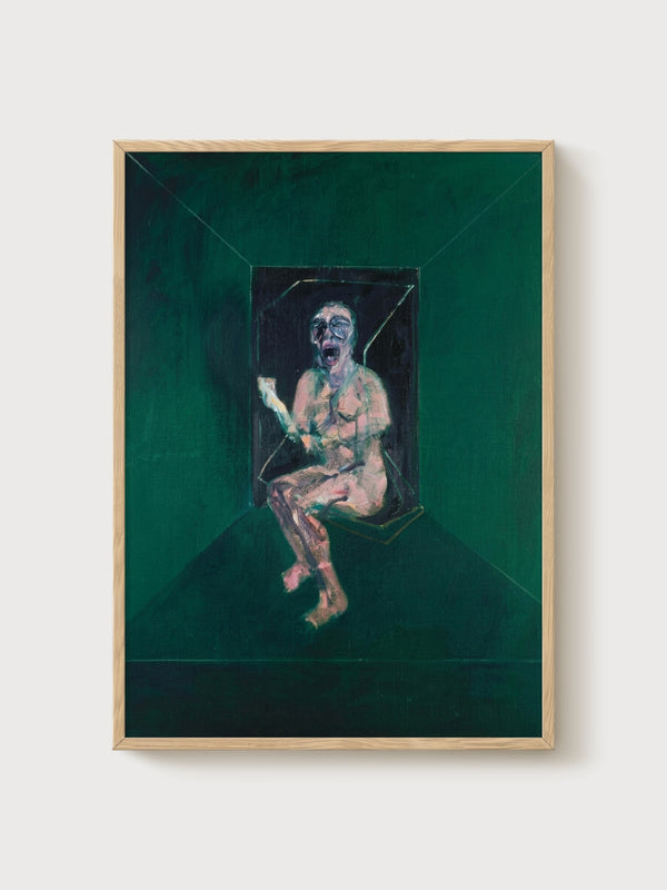 Francis Bacon Print poster in oak frame