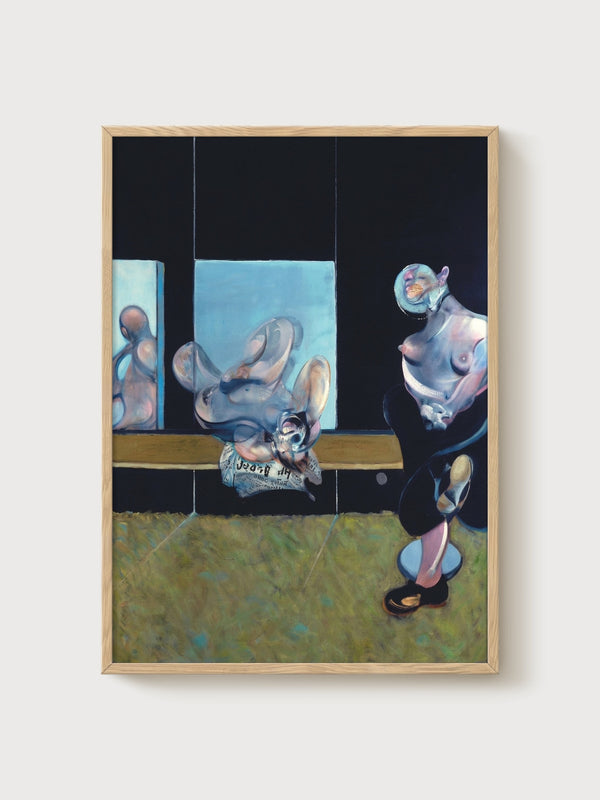 Francis Bacon Print poster in oak frame