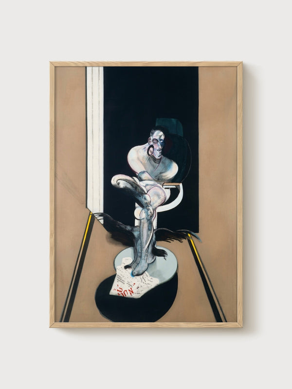 Francis Bacon Seated Figure 1977 poster in oak frame