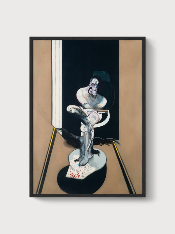Francis Bacon Seated Figure 1977 poster in black frame