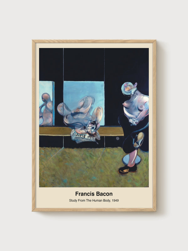 Francis Bacon Print poster in oak frame
