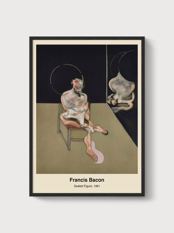 Francis Bacon Seated Figure Poster poster in black frame