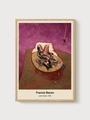 Francis Bacon Lying Figure Poster poster in oak frame