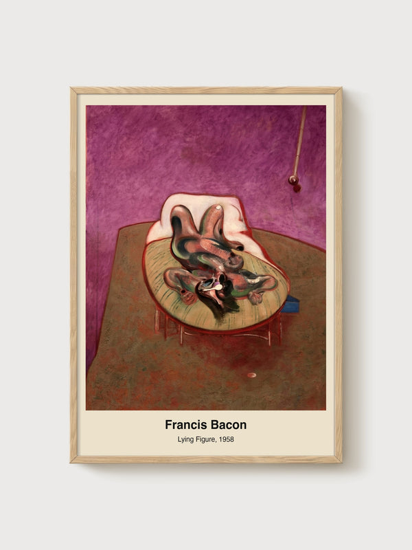 Francis Bacon Lying Figure Poster poster in oak frame