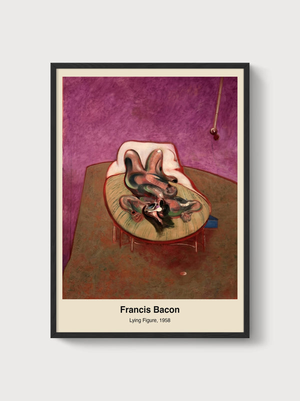 Francis Bacon Lying Figure Poster poster in black frame