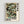 Traditional Japanese botanical print with ornamental flowers and leaves rendered in Art Nouveau style, combining ivory and deep green hues on a cream background.