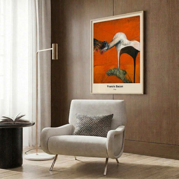 Intense surreal poster in charcoal, black, and crimson tones depicting abstract turmoil; a visceral exploration of psychological darkness and anguish.