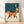 Minimalist geometric fox in teal and burnt orange sits beneath a golden crescent moon surrounded by stars, framed poster art with cream background and wabi sabi aesthetic.