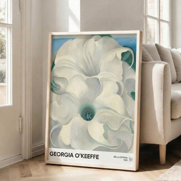 Sensual botanical study featuring overlapping white and cream petals with soft gray accents radiating from a teal center, exemplifying intimate modernist flower portraiture.