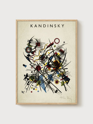 Wassily Kandinsky Print poster in oak frame