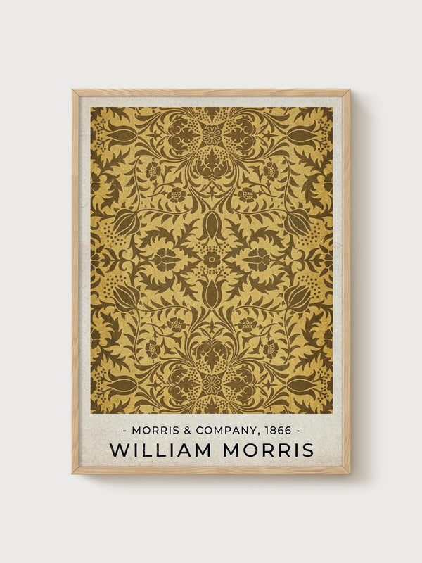 William Morris Print poster in oak frame