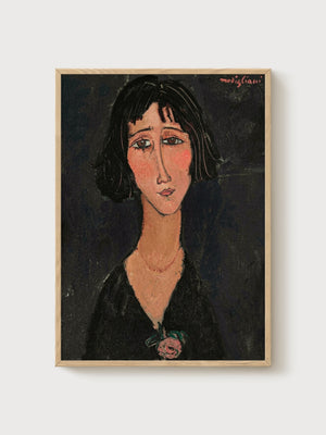 Modigliani Print poster in oak frame